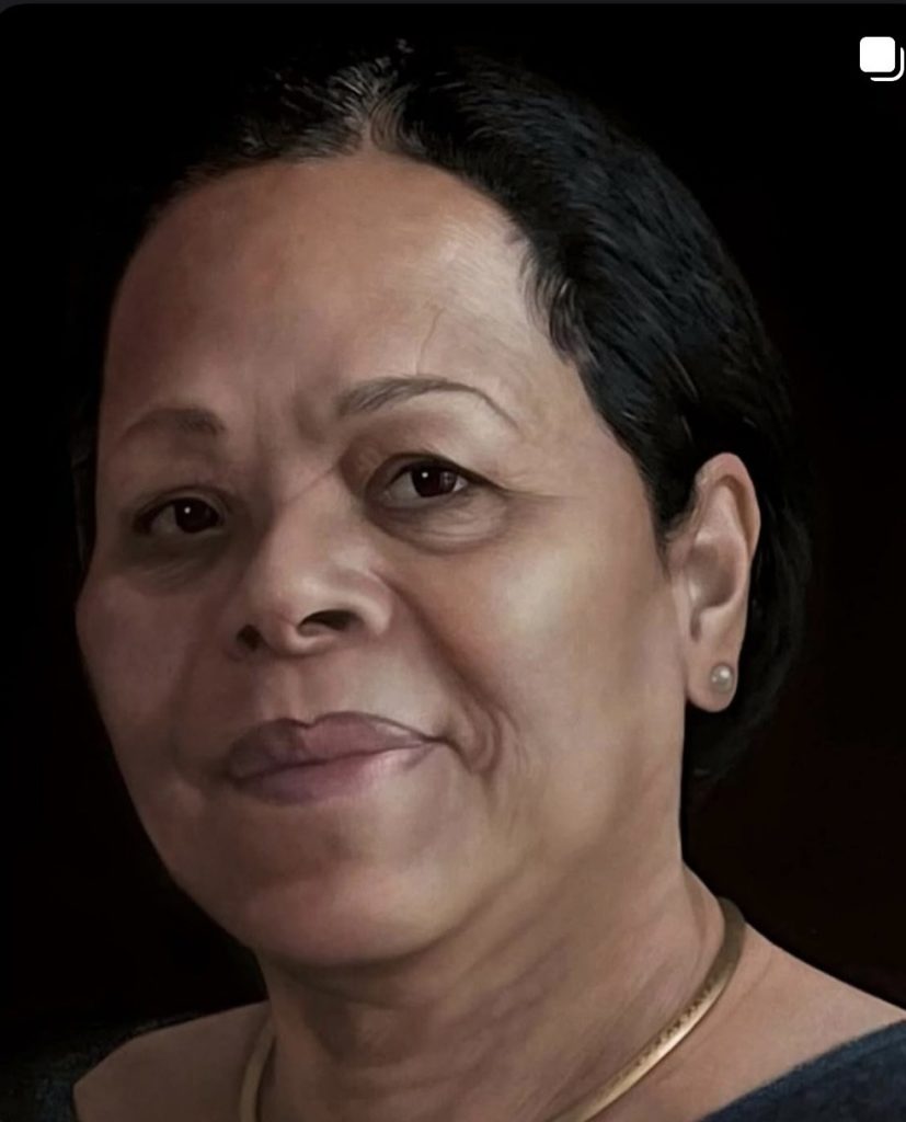 Portrait of Natalie, Oil and egg tempera on canvas, 2023, von Diethard Sohn